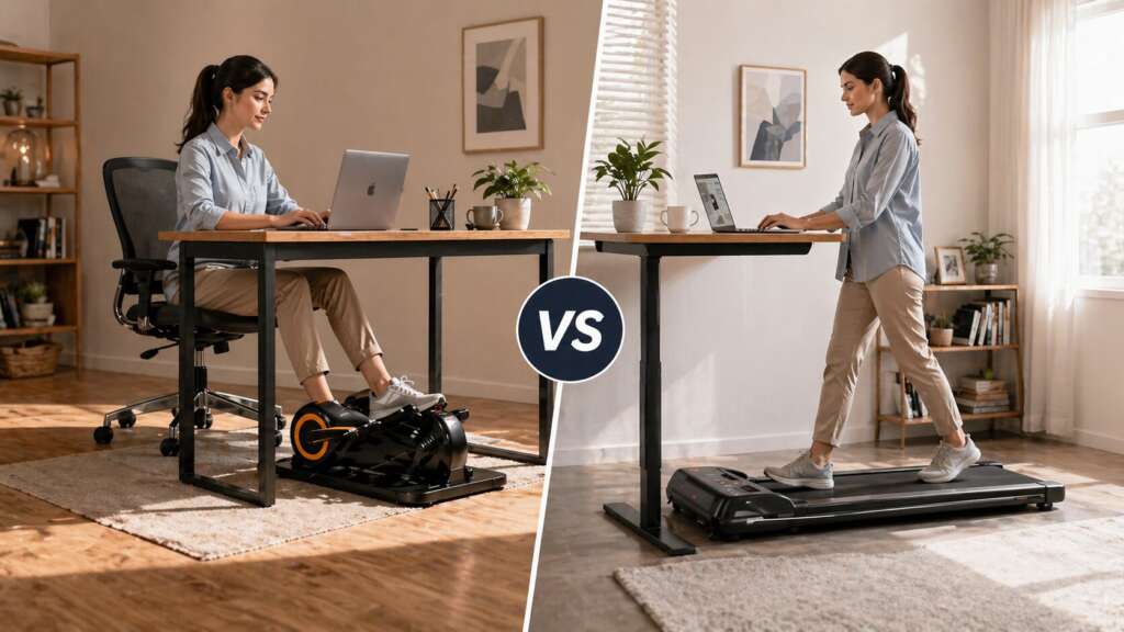 Under Desk Elliptical vs Walking Pad - Which Is Better for Home Office